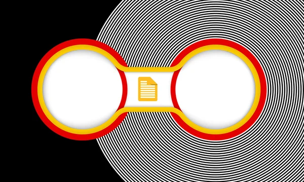 Dos marcos circulares de colores para su icono de texto y documento — Vector de stock