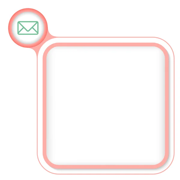 Gekleurde frame voor uw tekst en de envelop — Stockvector
