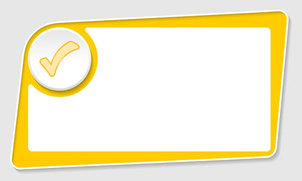 Vector abstracto caja amarilla y casilla de verificación — Archivo Imágenes Vectoriales