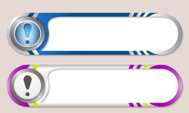 metin ve ünlem işareti vektör düğmeleri