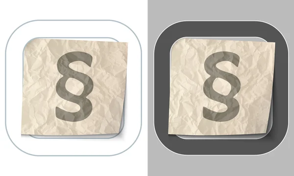 Set van twee pictogrammen en verfrommeld papier met lid — Stockvector