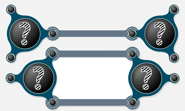 Zwei Vektor-abstrakte Textfelder für Ihren Text und Fragezeichen — Stockvektor