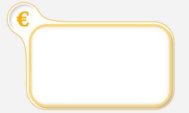 metninizi ve euro simgesi için soyut çerçeve