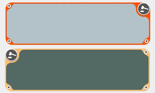 Two vector frames for your text and the symbol of lawyer — Stockový vektor