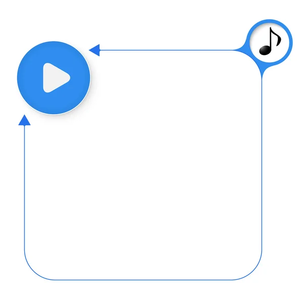 Abstract frame for your text and play icon — Stockvector
