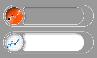Set of two simple buttons and graph