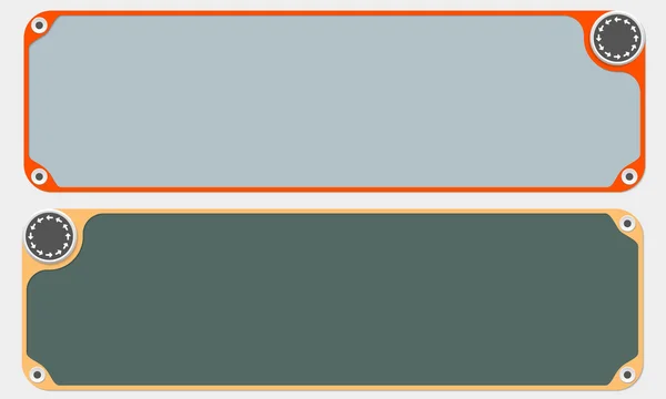 Två vektor ramar för din text och pilar — Stock vektor