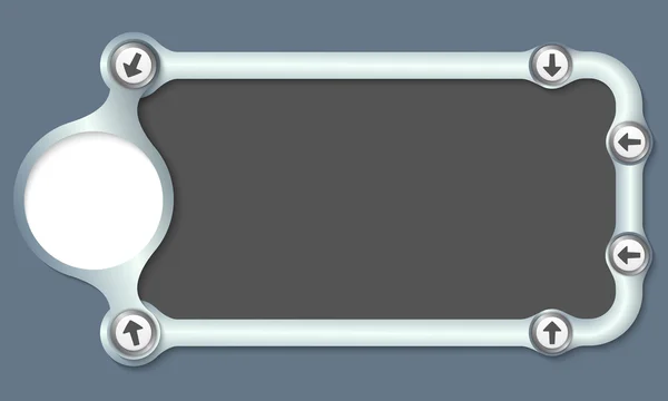 Cadre métallique pour vos textes et flèches — Image vectorielle