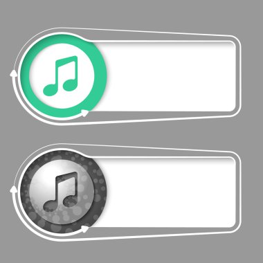 Soyut örnek ve müzik işaret ile metin için vektör çerçeveler