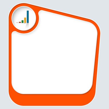 Beyaz bir çerçeve ve grafik ile metin için kırmızı kutu