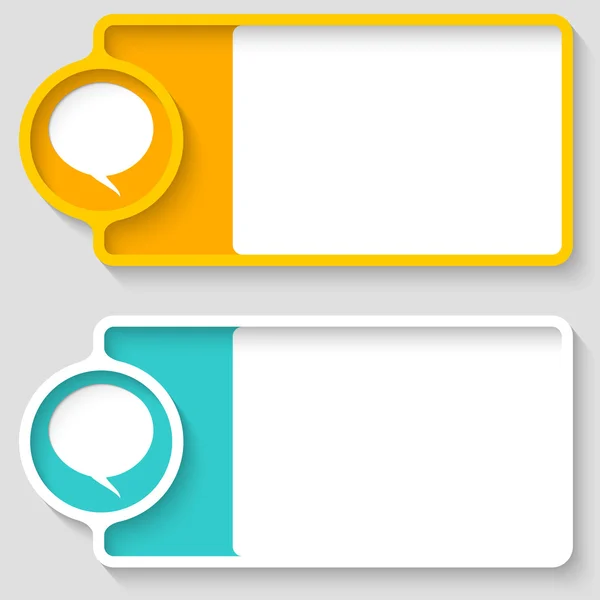 Boîtes colorées pour votre bulle de texte et de parole — Image vectorielle