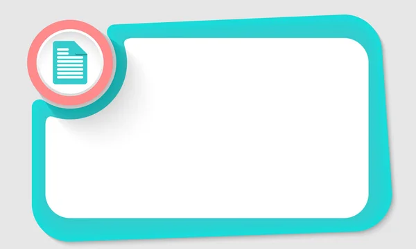 粉色圆圈和文档和绿色框为您的文字 — 图库矢量图片