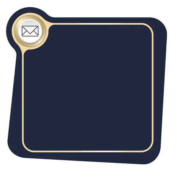 Platte frame voor uw tekst en de envelop — Stockvector