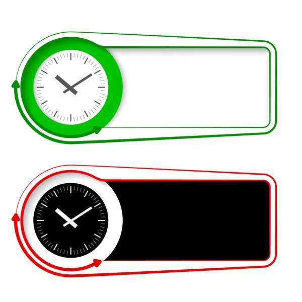 Cornici vettoriali per il tuo testo con frecce e orologi — Vettoriale Stock