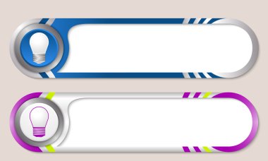 Metin ve ampul vektör düğmeleri