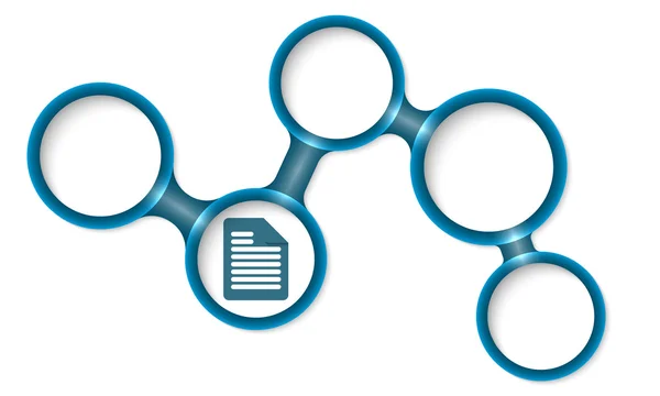 Cadres circulaires abstraits pour votre icône texte et document — Image vectorielle