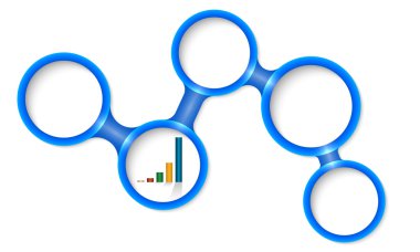 Metin ve grafik için soyut dairesel çerçeveler