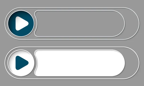 Sada dvou jednoduchých tlačítek a hrát symbolu — Stockový vektor