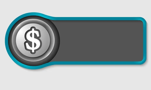 Botão abstrato para o seu texto branco e símbolo de dólar — Vetor de Stock