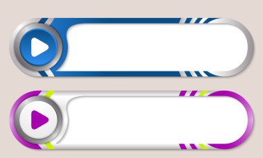 Metin ve oyun sembolünüz için vektör düğmeleri