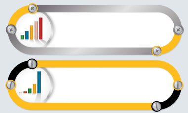 İki soyut çerçeve metin ve grafik için