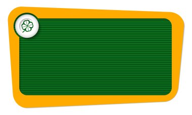 Vektör Çerçeve çizgileri ve yonca yaprağı ile metin için