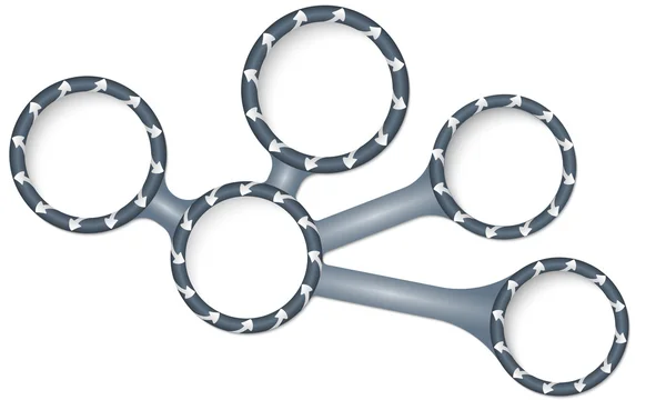 Cajas de texto circulares vectoriales para su texto con flechas — Archivo Imágenes Vectoriales