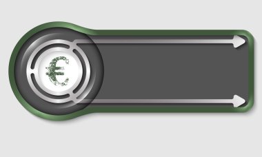 Beyaz metin ve euro simgesi için Dark düğme