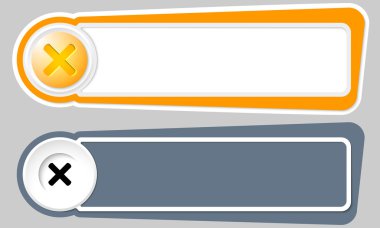 Metin ve çarpma sembolünüz için soyut düğmeleri