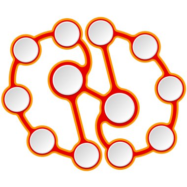 Metniniz için on iki renkli dairesel çerçeve