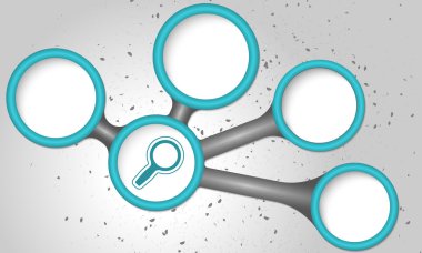 Oklar ve yerlerd ile metin için vektör dairesel metin kutuları