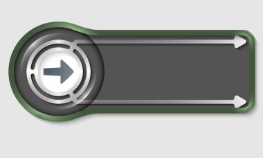 Beyaz metin ve ok için Dark düğme