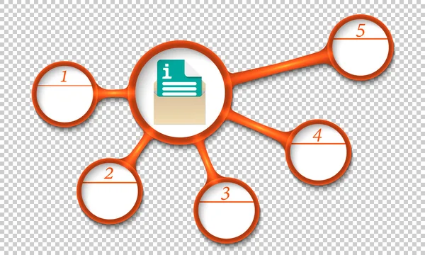 Cajas de texto circulares vectoriales para su texto y sobre — Vector de stock