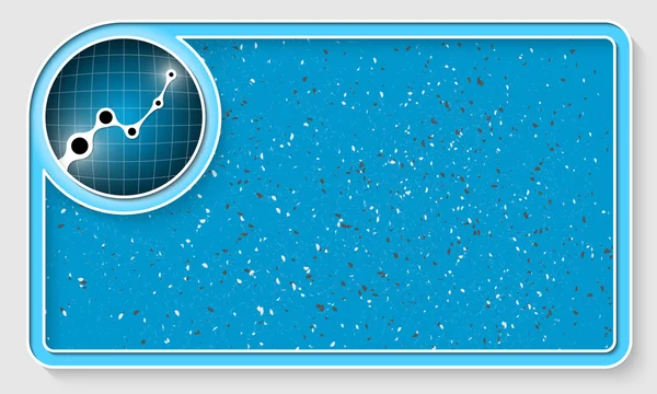 グラフの青色のテキスト フレームと白サークル ボックス — ストックベクタ