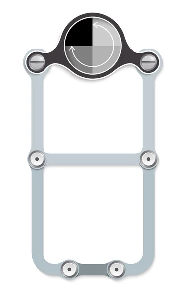 Vector verticale frame met schroeven en pijl — Stockvector