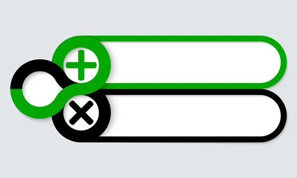 Twee frames voor uw tekst en symbolen — Stockvector