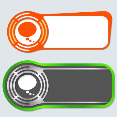 Metin ve konuşma balonu için iki soyut düğme kümesi