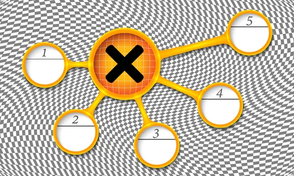 Vector circulaire tekstvakken voor uw tekst en vermenigvuldiging symb — Stockvector