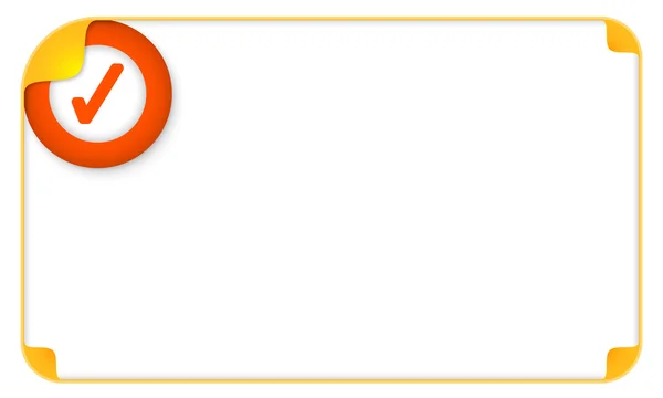 Marco de color para su texto y casilla de verificación — Archivo Imágenes Vectoriales