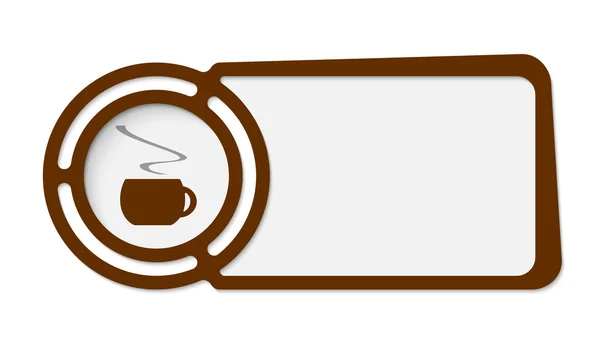 A szöveg és a csésze kávé absztrakt keret — Stock Vector