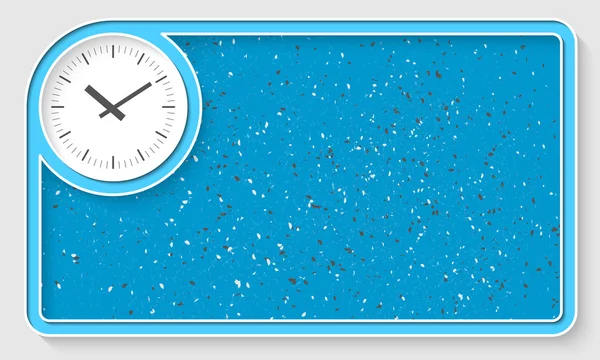 時計と青色のテキスト フレームと白のサークル ボックス — ストックベクタ