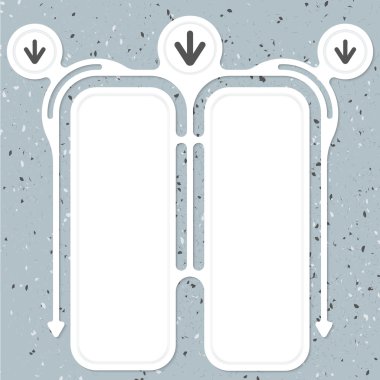 Metniniz ve okları için iki bağlantılı çerçeveler