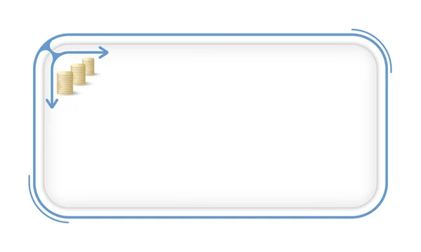 矢量简单框来填补你的文本和硬币 — 图库矢量图片