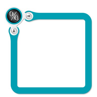 Metin ve yüzde sembolünüz için yeşil çerçeve