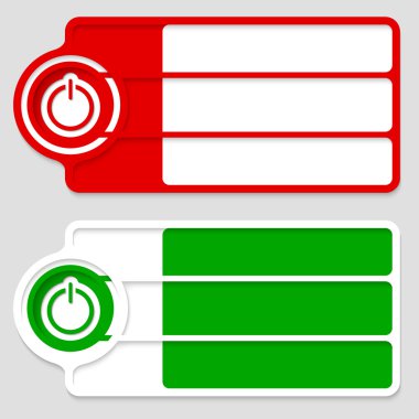Metin ve güç düğmeniz için renkli kutular
