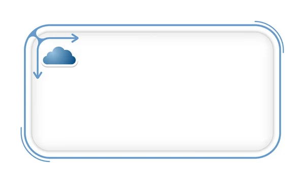 Vector cuadro simple para llenar su texto y nube — Vector de stock
