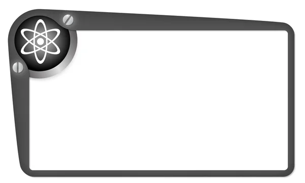 Caja de vectores para su texto con símbolo de ciencia — Archivo Imágenes Vectoriales