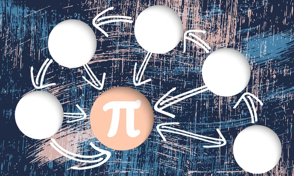 Vektor tergores latar belakang dan kotak melingkar untuk teks dan - Stok Vektor