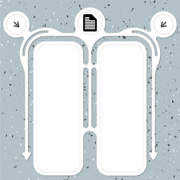 Due cornici collegate per l'icona del testo e del documento — Vettoriale Stock