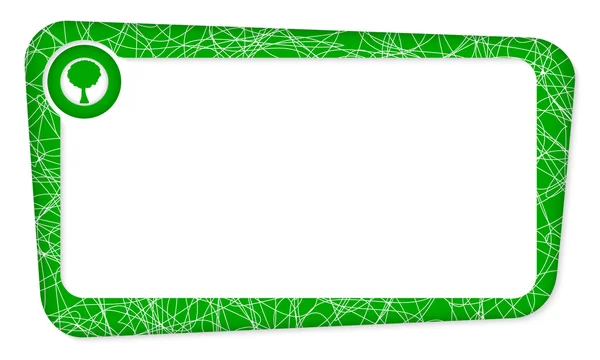 Boîte abstraite pour votre texte avec symbole d'arbre — Image vectorielle